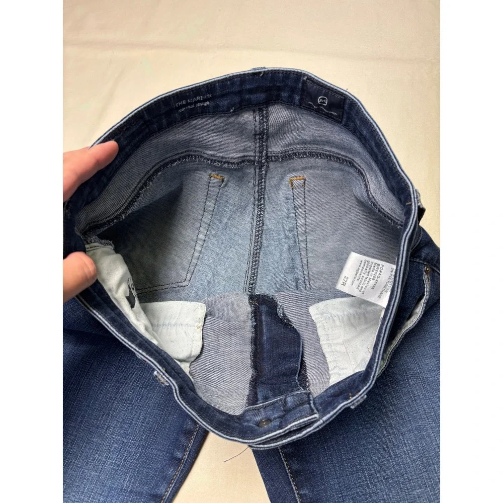 AG Adriano Goldschmied The Harbor‎ Essential Straight Jeans Dark Wash 27RX31